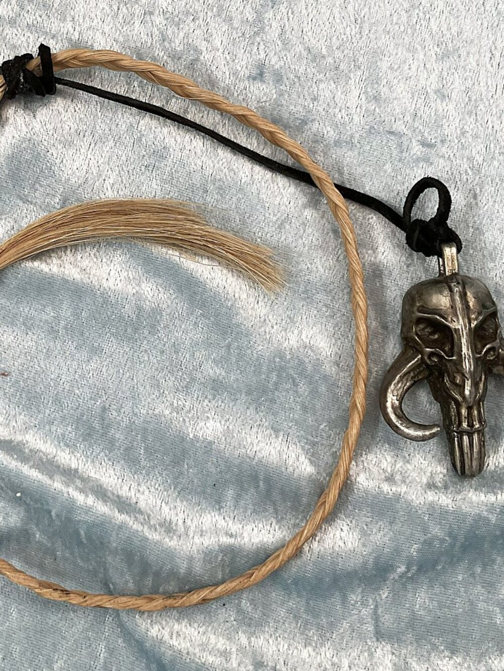 Handmade Star Wars Cosplay Mandalorian Wookie Braid with Mythosaur Attachment
